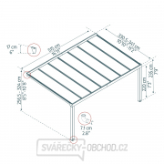 Palram Štokholm 3,4 x 5,2 antracit luxusná hliníková (montovaná) pergola Náhľad