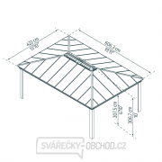 Palram Dallas 14x20 luxusní zahradní hliníkový altán Náhled