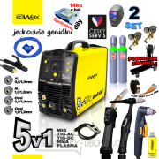 KOWAX GeniWeld®5v1 200 + kukla PANTER + redukčný ventil CO2 + redukčný ventil Ar+CO2 + tlak.fľaša CO2 8l vc.plynu + tlak.fľaša Ar2 8l vc.plynu + sv.drôt 1,0/15kg + separačný sprej + PODVOZ  Náhľad