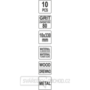 Brúsny pás P80 , 10x330mm 10ks Náhľad