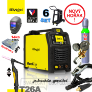 KOWAX GeniTig® 220AC/DC LCD + horák T26A 4m + káble 3m + hadica + kukla Panter + Ventil + Fľaša AR + Podvozok Náhľad