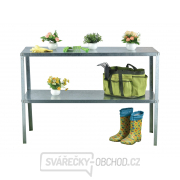 Ocelový regál LANITPLAST 115x40 cm dvoupolicový stříbrný GSD2 LG2640 Náhled