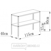 Oceľová polica LANITPLAST 115x40 cm dvojitá polica strieborná GSD2 LG2640 Náhľad