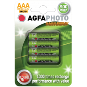 AgfaPhoto dobíjacie NiMH batérie AAA, 900mAh, blister 4ks gallery main image