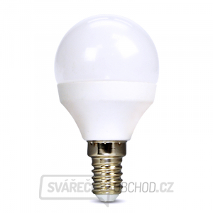 Solight LED žiarovka, miniglobe, 6W, E14, 3000K, 510lm, biele prevedenie gallery main image