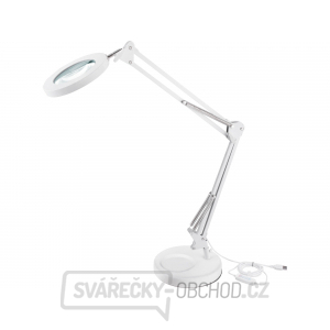 Lampa stolná s lupou EXTOL LIGHT, USB napájanie, biela, 2400lm, 3 farby svetla, 5x zväčšenie gallery main image