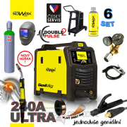 KOWAX GeniMig®240DP LCD + Horák + Kukla + Ventil + Podvozok + Argón Fľaša + Sprej + 5kg drôt + Káble Náhľad