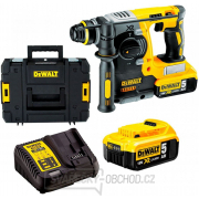 Aku bezuhlíkové kombinované kladivo SDS-Plus 26mm, 2x5,0 Ah DeWALT DCH273P2T + přepravní kufr Náhled