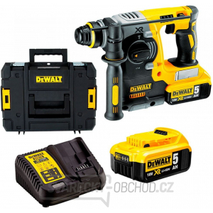 Aku bezuhlíkové kombi kladivo DeWalt DCH274P2 SDS-Plx 5,0Ah XR Li-Ion + rychloupínací sklíčidlo + kufrus 18V, 2 gallery main image