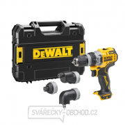 Aku bezuhlíková vŕtačka s multifunkčnou hlavou 4v1 DeWALT DCD703NT12 V (bez akumulátora a nabíjačky) gallery main image