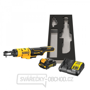 Aku bezuhlíková ráčna s otevřenou hlavou DeWALT DCF504D1 12 V 1/4