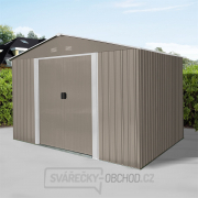 Riwall PRO RMSA 8x10 Brown záhradný domček kovový 3 x 2,4 m so sedlovou strechou hnedý Náhľad