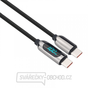 Solight USB-C kábel s displejom, USB-C konektor - USB-C konektor, 100W, 1m gallery main image