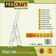 Žebřík hliníkový třídílný 3x12 Procraft PLA3.788 Náhled