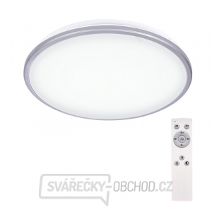 Solight LED stropné svetlo Silver, okrúhle, 24W, 1800lm, stmievateľné, diaľkové ovládanie, 38cm gallery main image