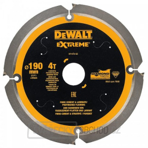 Pilový kotúč na cementovláknité dosky a laminát 190x30 mm 4z DeWALT DT1472 gallery main image