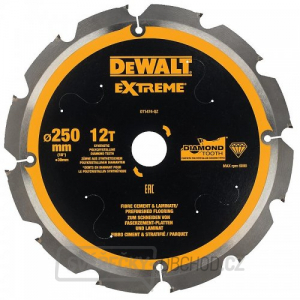 Pílový list na cementovláknité dosky a laminát 250x30 mm 12z DeWALT DT1474 gallery main image