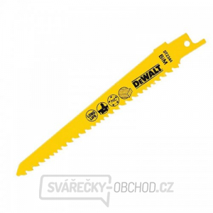 Pilový plátek demoliční na dřevo hladký a obloukový řez pro aku mečové pily 152mm 5ks DeWALT DT2344 gallery main image