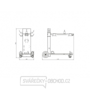 Zvárací vozík GYS 10m3 L podpera podávača drôtu Náhľad