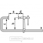 Páková svorka v tvare U - Bessey GU25-12-6H (250/120 mm) Náhľad