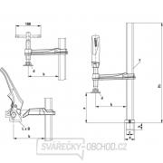 Upínací prvek s pevným vyložením Bessey TW16-20-10-2K (200 x 100 mm) Náhled