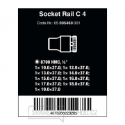 Wera 005460 Magnetická lišta C 4 se sadou nástrčných hlavic 10 ÷ 19 mm typ 8790 HMC Zyklop 1/2" (Sada 9 dílů) Náhled