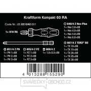 Wera 051040 Kraftform Kompakt 60 RA tvrdé bity s držiakom 816 RA (sada 17 kusov) Náhľad