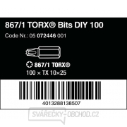 Wera 072446 Bity 1/4" TX 10 867/1 Z TORX DIY (balenie 100 kusov) Náhľad