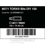 Wera 072452 Bity 1/4" TX 40 867/1 Z TORX DIY (balenie 100 kusov) Náhľad