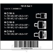 Wera 042680 Adaptéry 781/5 Set 1 (781 A + 781 B + 781 C) (Sada 5 dílů) Náhled