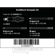 Wera 059298 Šroubováky, výměnné čepele Kraftform Kompakt 40 (Sada 7 dílů) Náhled