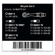 Wera 004177 Skrutkovacie bity Bicycle Set 9 (sada 10 kusov) Náhľad