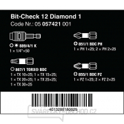 Wera 057421 Bit-Check 12 Diamond 1 s držiakom 889/4/1 K (sada 12 kusov) Náhľad