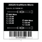 Wera 118156 Mikroskrutkovače Kraftform 2052/6 (sada 6 kusov a stojan) Náhľad