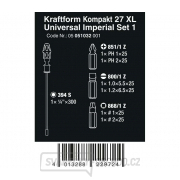 Wera 051032 Držiak bitov 300 mm Kraftform Kompakt 27 XL Univerzálna imperiálna sada 1 vrátane bitov (sada 7 kusov) Náhľad