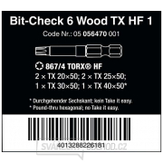 Wera 056470 Skrutkovacie bity 1/4" Bit-Check 6 Wood TX HF 1 (sada 6 kusov) Náhľad