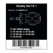 Wera 008876 Držiaky bitov a skrutkovačov TORX® Stubby Set TX 1 sada 5 kusov Náhľad