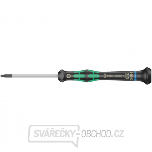 Wera 118092 Šesťhranný skrutkovač 2x60 mm s guľovou hlavou na použitie v elektronike Kraftform Micro typ 2052 gallery main image