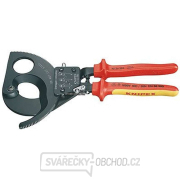 Strihač káblov 280 mm KNIPEX 95 36 280 - 1000V. Chrómované, viaczložkové VDE objímky gallery main image