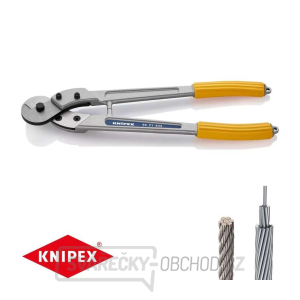 Nožnice na drôt, lano, káble a guľatinu KNIPEX 95 71 445 mm gallery main image