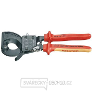 Káblové kliešte 250 mm KNIPEX 95 36 250 - 1000 V. Chrómované, viaczložkové VDE objímky Náhľad