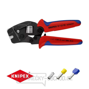 Samonastavovacie kliešte 190 mm KNIPEX 97 53 09 - na lisovanie káblových koncoviek gallery main image