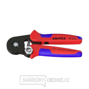 Samonastavovacie kliešte 180 mm KNIPEX 97 53 14 - na lisovanie káblových koncoviek. Pochrómované, plastové objímky Náhľad