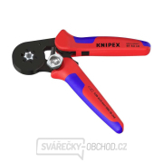 Samonastavovacie kliešte 180 mm KNIPEX 97 53 14 - na lisovanie káblových koncoviek. Pochrómované, plastové objímky Náhľad