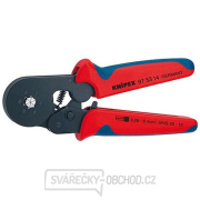 Samonastavovacie kliešte 180 mm KNIPEX 97 53 14 - na lisovanie káblových koncoviek. Pochrómované, plastové objímky Náhľad