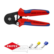 Samonastavovacie kliešte 180 mm KNIPEX 97 53 14 - na lisovanie káblových koncoviek. Pochrómované, plastové objímky gallery main image