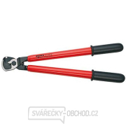 Káblové nožnice 500 mm, VDE 1000 V. KNIPEX 95 17 500 - chrómovanie, VDE izolácia ponorením Náhľad