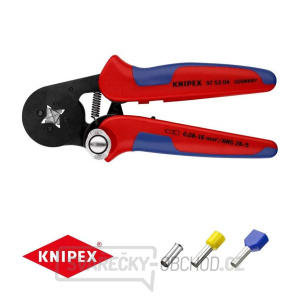 Samonastavovacie kliešte 180 mm KNIPEX 97 53 04 - na lisovanie káblových koncoviek gallery main image