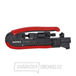 Kompresní nářadí Knipex 97 40 20 SB pro koaxiální konektory gallery main image