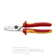 Káblové nožnice 200 mm, VDE 1000V. KNIPEX 95 16 200 - chrómované, viaczložkové objímky Náhľad